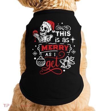 Dead Inside Skeleton Christmas Dancing Skeleton Christmas Doggie Tank