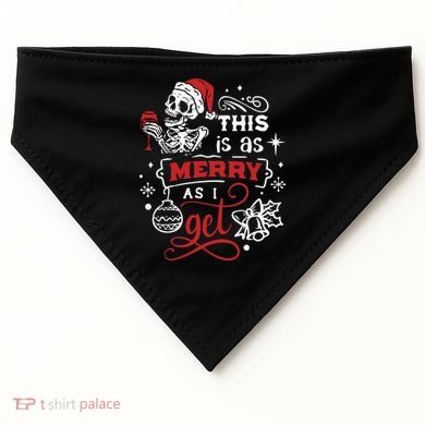 Dead Inside Skeleton Christmas Dancing Skeleton Christmas USA-Made Doggie Bandana