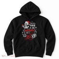Dead Inside Skeleton Christmas Dancing Skeleton Christmas Hoodie thumb 0