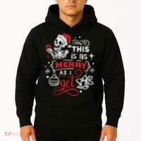 Dead Inside Skeleton Christmas Dancing Skeleton Christmas Hoodie thumb 2