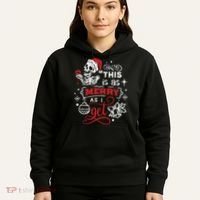Dead Inside Skeleton Christmas Dancing Skeleton Christmas Hoodie thumb 5