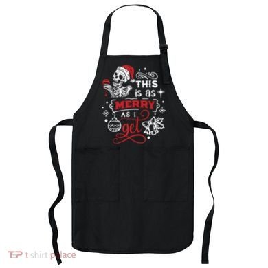 Dead Inside Skeleton Christmas Dancing Skeleton Christmas Apron