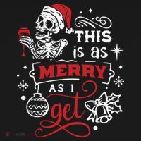 Dead Inside Skeleton Christmas Dancing Skeleton Christmas T-Shirt thumb 7