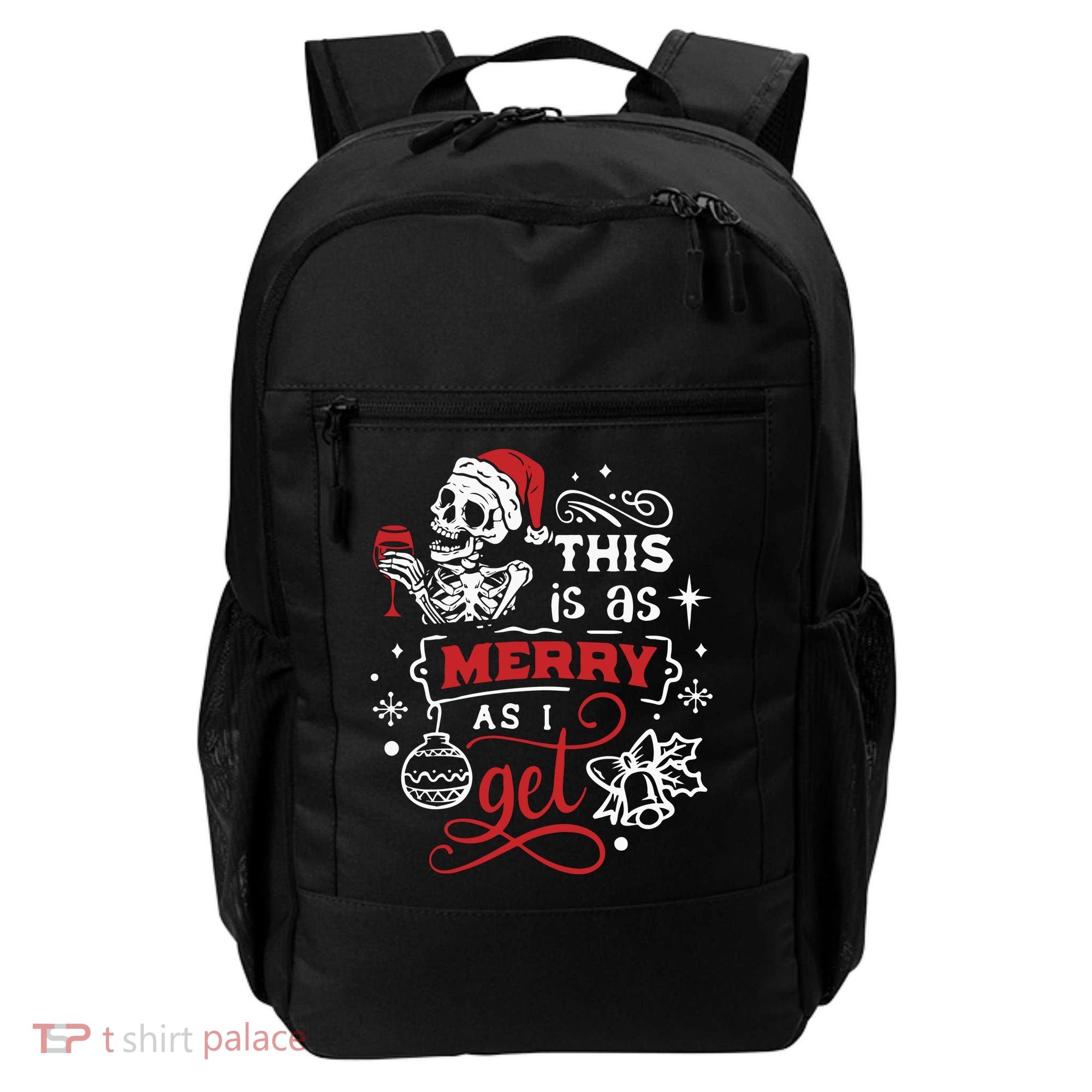 Dead Inside Skeleton Christmas Dancing Skeleton Christmas Backpack