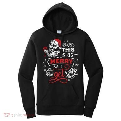 Dead Inside Skeleton Christmas Dancing Skeleton Christmas Women's Hoodie