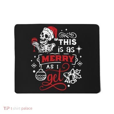 Dead Inside Skeleton Christmas Dancing Skeleton Christmas Mousepad