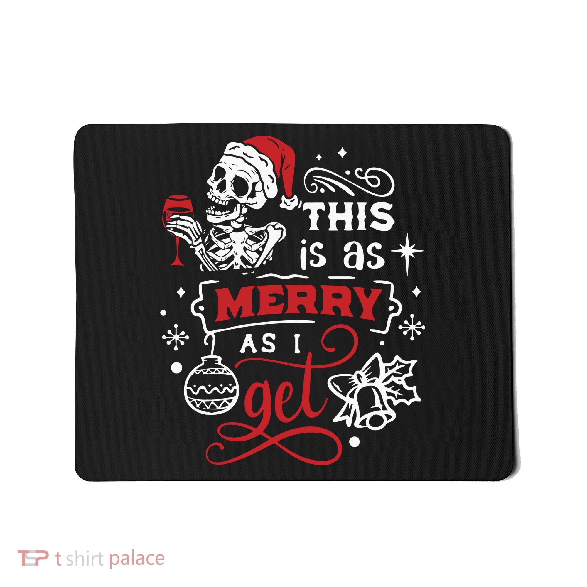 Dead Inside Skeleton Christmas Dancing Skeleton Christmas Mousepad