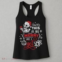 Dead Inside Skeleton Christmas Dancing Skeleton Christmas Women's Tank Top thumb 3