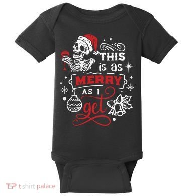 Dead Inside Skeleton Christmas Dancing Skeleton Christmas Baby Bodysuit
