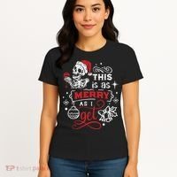 Dead Inside Skeleton Christmas Dancing Skeleton Christmas Women's T-Shirt thumb 4