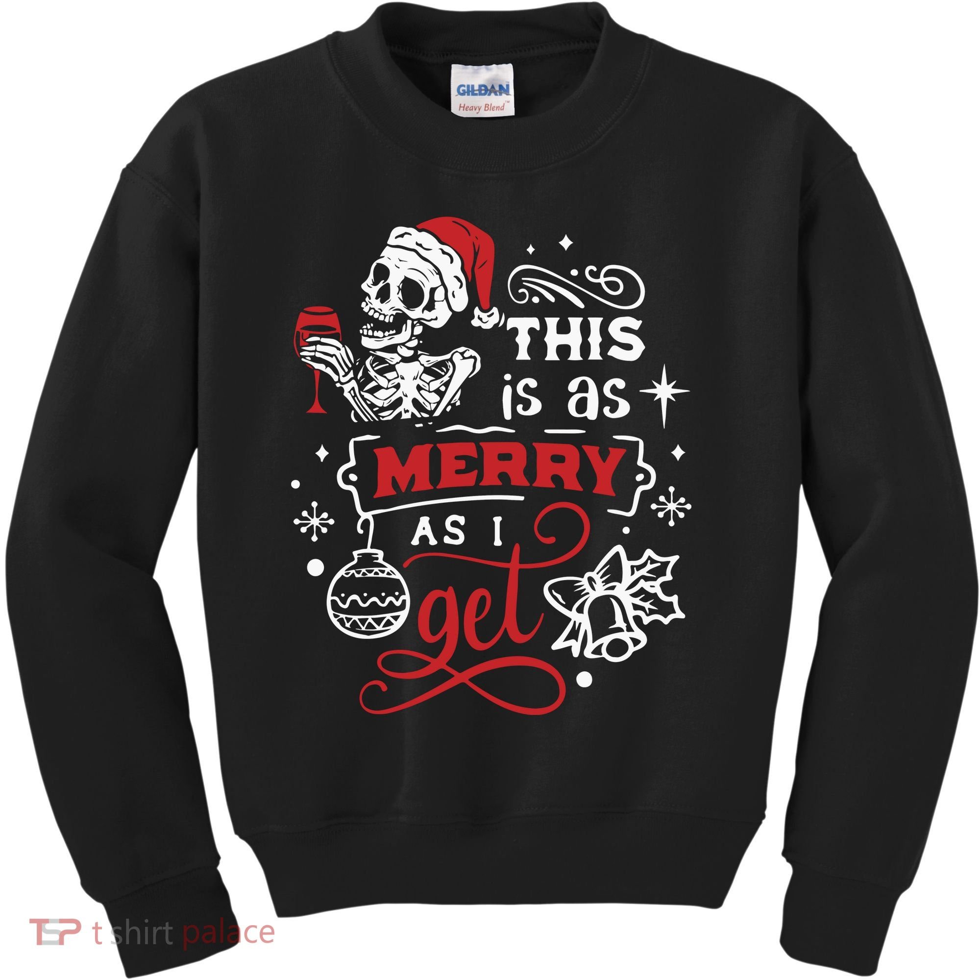Dead Inside Skeleton Christmas Dancing Skeleton Christmas Kids Sweatshirt