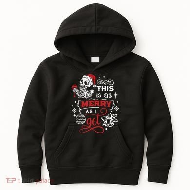 Dead Inside Skeleton Christmas Dancing Skeleton Christmas Kids Hoodie