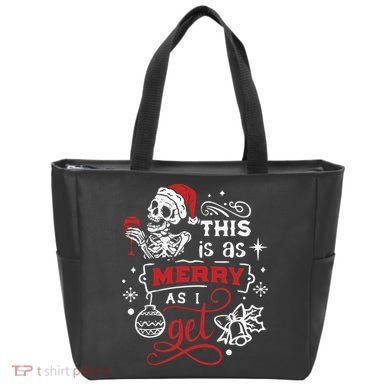 Dead Inside Skeleton Christmas Dancing Skeleton Christmas Tote Bag