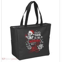 Dead Inside Skeleton Christmas Dancing Skeleton Christmas Tote Bag thumb 2