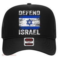 Defend Israel Support Israel I Stand With Israel Israel Flag Hat thumb 0