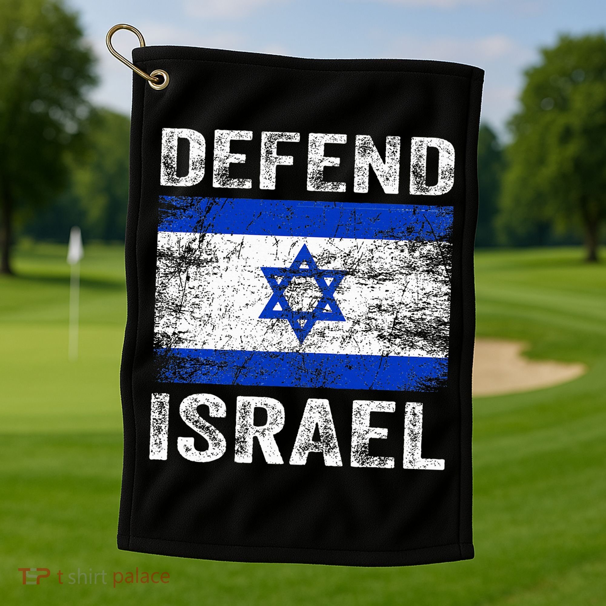 Defend Israel Support Israel I Stand With Israel Israel Flag Golf Towel