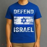 Defend Israel Support Israel I Stand With Israel Israel Flag T-Shirt thumb 3