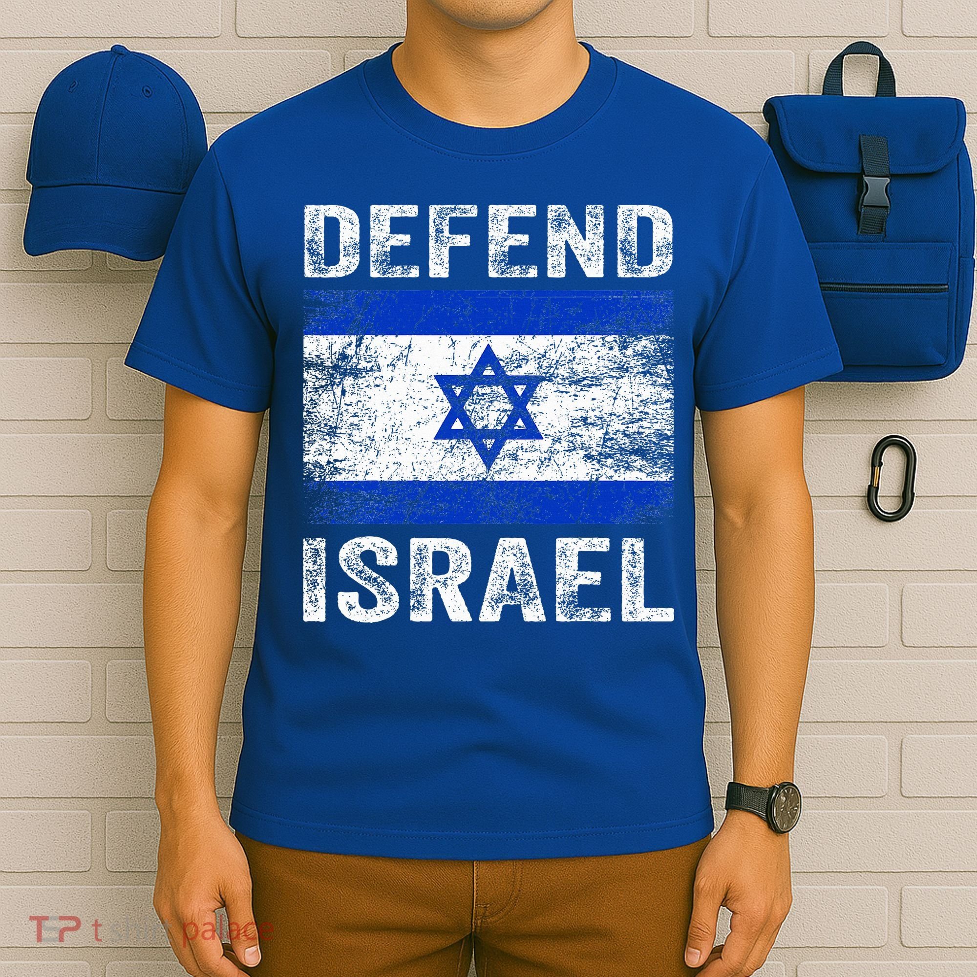 Defend Israel Support Israel I Stand With Israel Israel Flag T-Shirt