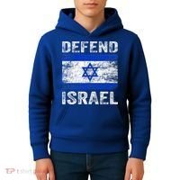 Defend Israel Support Israel I Stand With Israel Israel Flag Kids Hoodie thumb 4