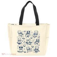 Dogs In Space Retro Dog Moon 90s Tote Bag thumb 0