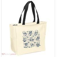 Dogs In Space Retro Dog Moon 90s Tote Bag thumb 2