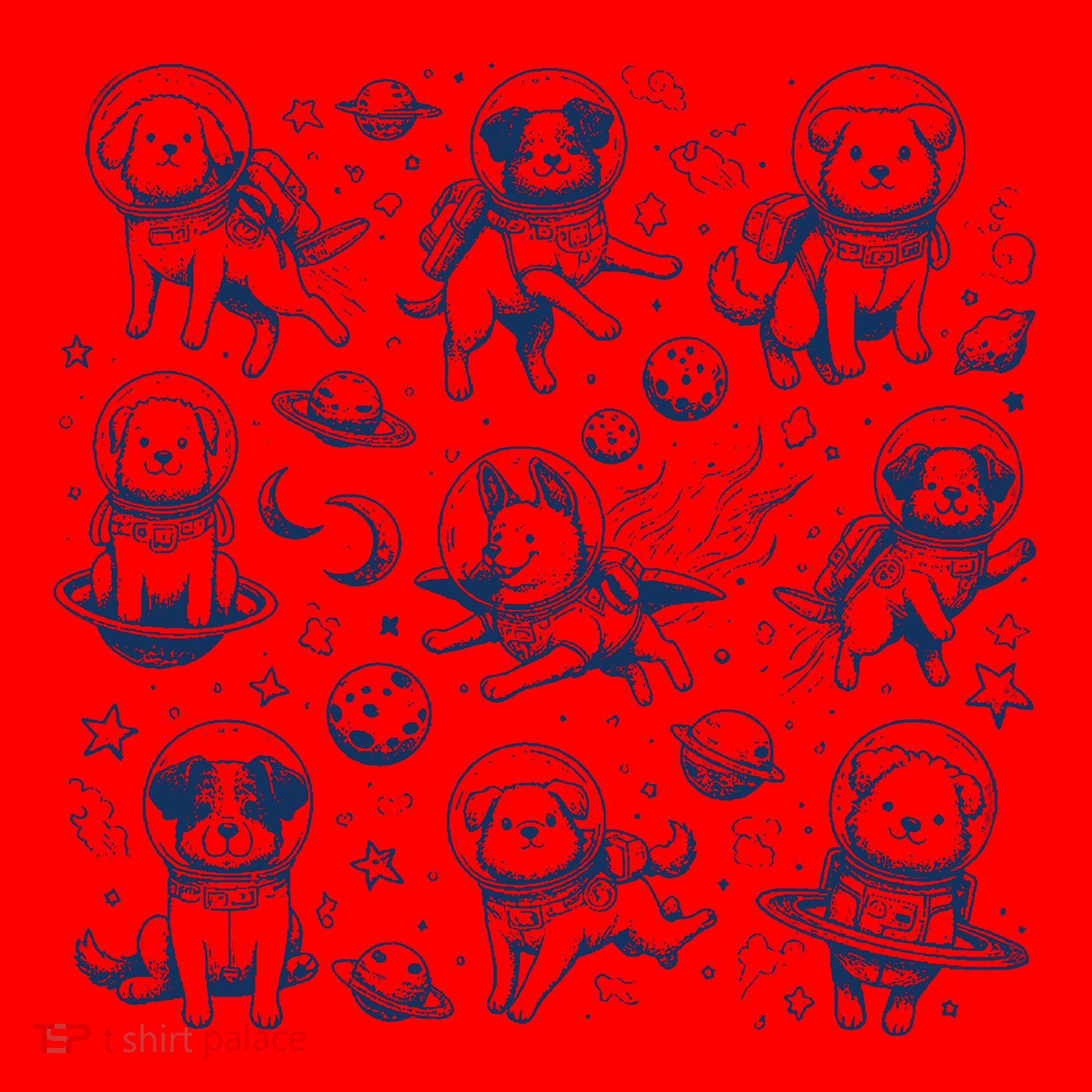 Dogs In Space Retro Dog Moon 90s Santa Hat