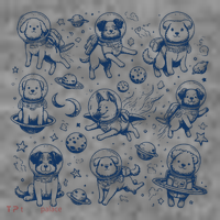 Dogs In Space Retro Dog Moon 90s Toddler Hoodie thumb 2