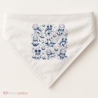 Dogs In Space Retro Dog Moon 90s USA-Made Doggie Bandana thumb 0