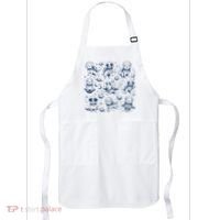 Dogs In Space Retro Dog Moon 90s Apron thumb 0