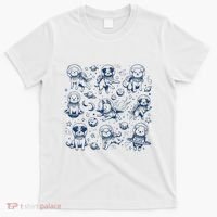 Dogs In Space Retro Dog Moon 90s T-Shirt thumb 0