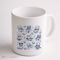 Dogs In Space Retro Dog Moon 90s Coffee Mug thumb 1