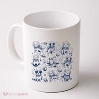 Dogs In Space Retro Dog Moon 90s Coffee Mug thumb 0