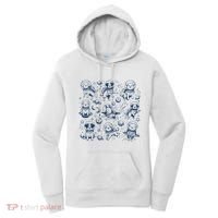 Dogs In Space Retro Dog Moon 90s Women's Hoodie thumb 0