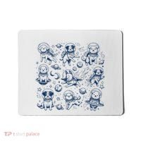 Dogs In Space Retro Dog Moon 90s Mousepad thumb 0