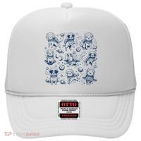 Dogs In Space Retro Dog Moon 90s Hat thumb 0