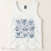 Dogs In Space Retro Dog Moon 90s Tank Top thumb 2
