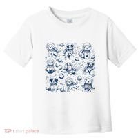 Dogs In Space Retro Dog Moon 90s Toddler T-Shirt thumb 0
