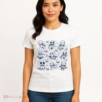 Dogs In Space Retro Dog Moon 90s Women's T-Shirt thumb 4