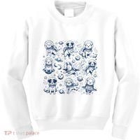 Dogs In Space Retro Dog Moon 90s Kids Sweatshirt thumb 0