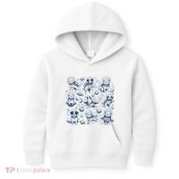 Dogs In Space Retro Dog Moon 90s Kids Hoodie thumb 0