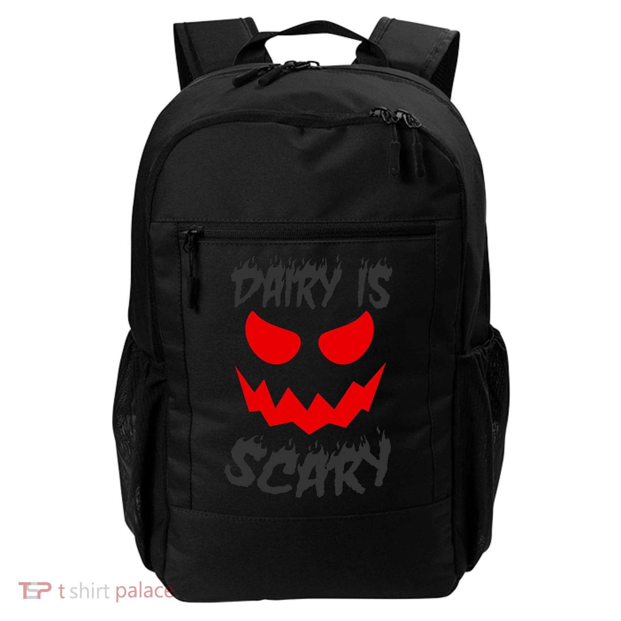 Dairy Is Scary Halloween Scary Face Horror Backpack