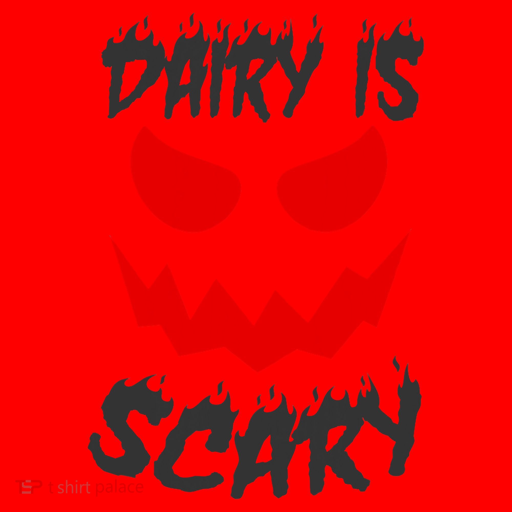 Dairy Is Scary Halloween Scary Face Horror Santa Hat