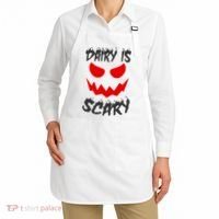 Dairy Is Scary Halloween Scary Face Horror Apron thumb 2