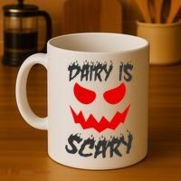 Dairy Is Scary Halloween Scary Face Horror Coffee Mug thumb 4