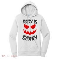 Dairy Is Scary Halloween Scary Face Horror Women's Hoodie thumb 0