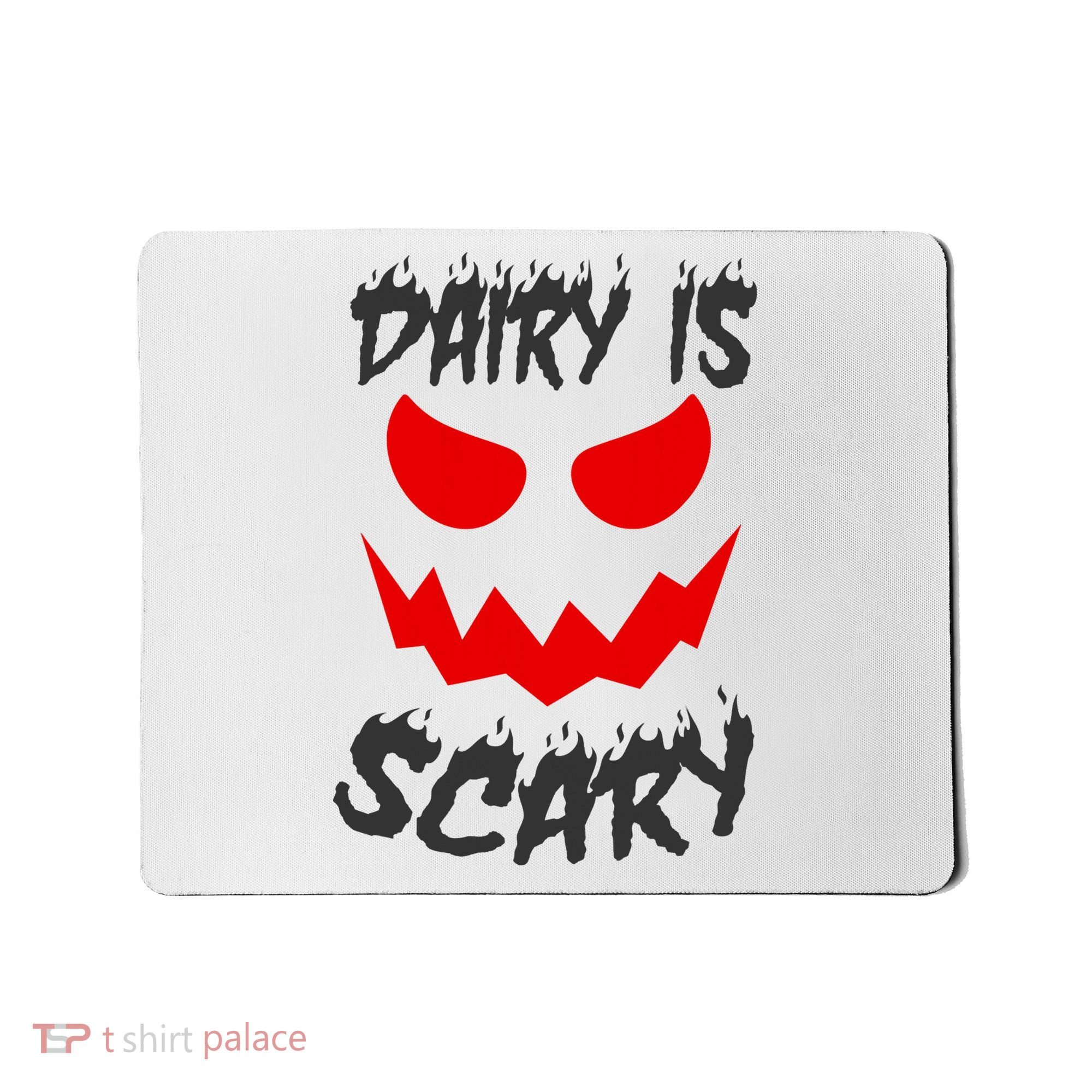 Dairy Is Scary Halloween Scary Face Horror Mousepad