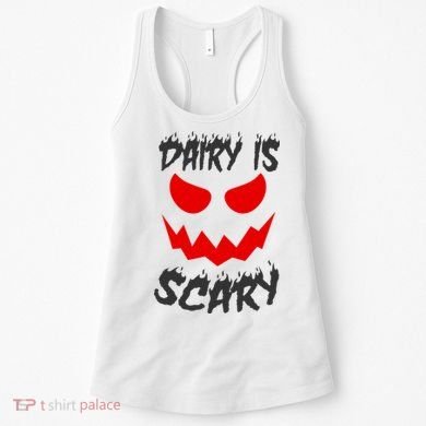 Dairy Is Scary Halloween Scary Face Horror Women's Tank Top