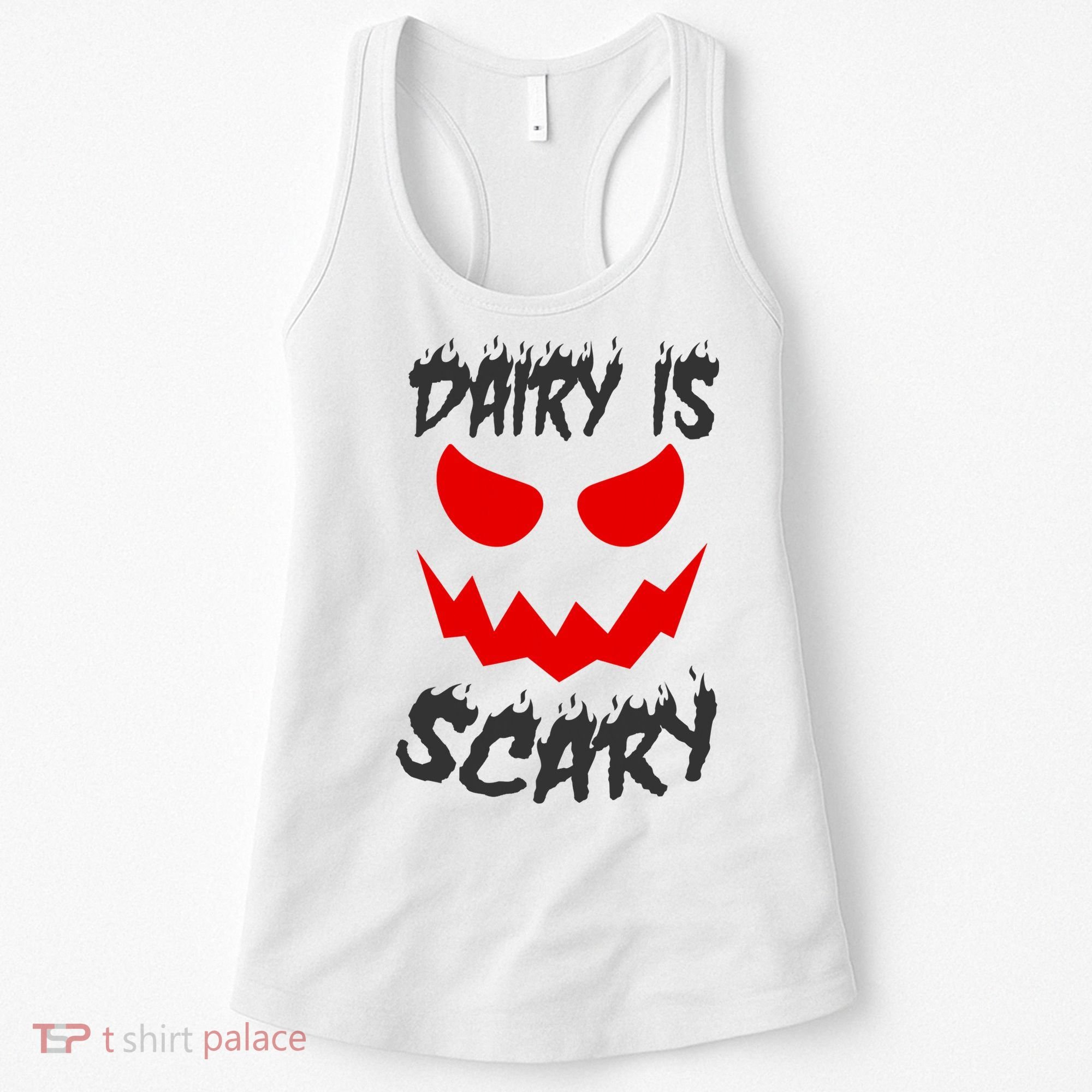 Dairy Is Scary Halloween Scary Face Horror Women's Tank Top