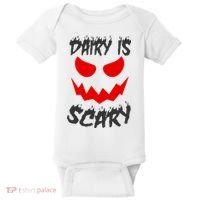 Dairy Is Scary Halloween Scary Face Horror Baby Bodysuit thumb 0