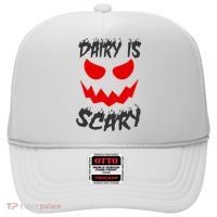 Dairy Is Scary Halloween Scary Face Horror Hat thumb 0
